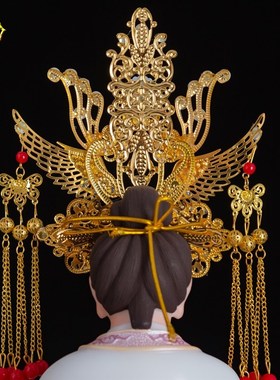 神像佛衣披肩头冠凤冠霞帔佛像帽子披风龙冠头饰佛像专用配饰品