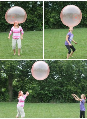1PC Solid Inflatable Squeeze Ball Transaparent Bubble Ball