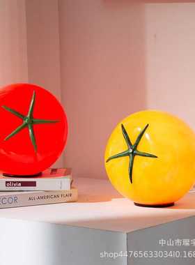 新款直销西红柿熟了装饰台灯小夜灯卧室床头氛围灯西红柿台灯番茄