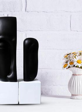 新款直销北欧简约艺术创意抽象人脸摆件客厅酒柜书房装饰品人物雕