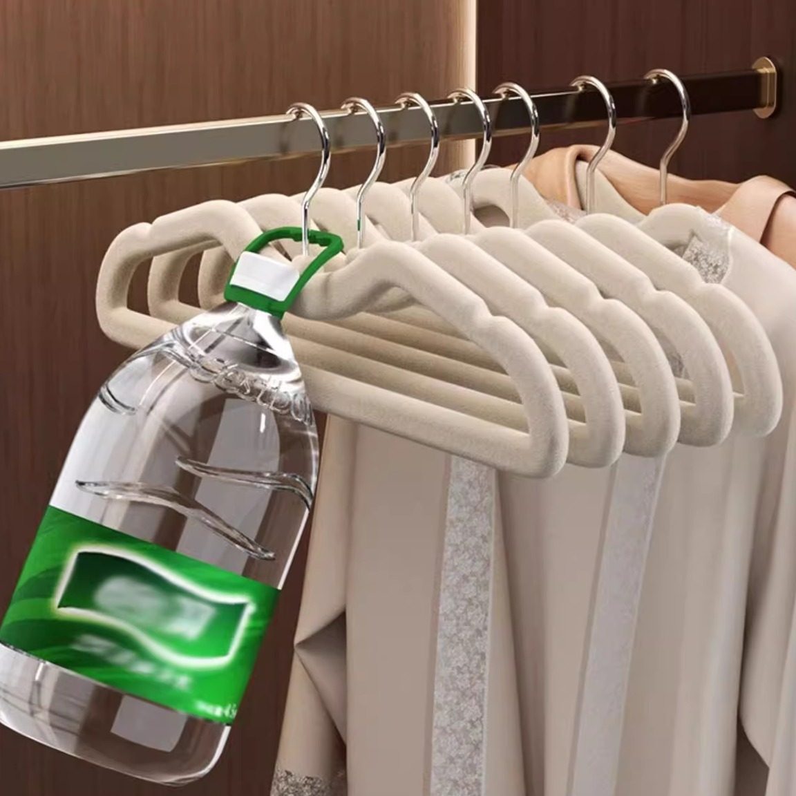 短颈脖子植绒衣架家用衣柜挂衣防滑无痕整理师专用晾衣服架子衣撑,淘宝优惠券,粉丝福利购,淘宝优惠卷