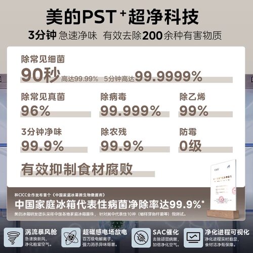 【新品】美的540对开双开门大容量冰箱超薄嵌入风冷无霜以旧换新 - 图2