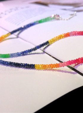 进店必入 逆天精致 超级惊艳的黄蓝宝石项链 颈链 宝石级别的