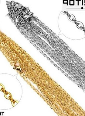 gold stainless steel link necklaces jewelry cuban chain diy