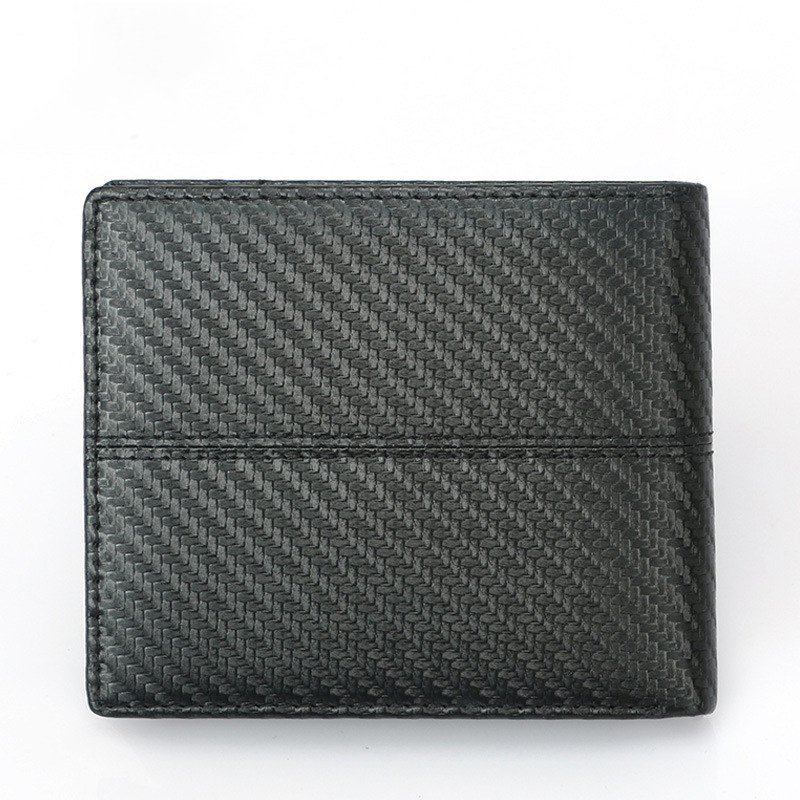 新款RFID碳纤维钱包男款钱包男生2023新款父亲节礼物钱包真皮