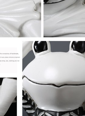 北欧创意抽象瑜伽青蛙软装饰品摆件个性家居客厅电视柜办公室摆设