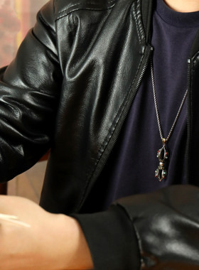 藏式纯铜六字真言吊坠花丝一字五股金刚杵降魔杵随身挂件配饰情侣