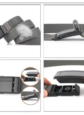 New Elastic Belt For Men Slide Metal Magnetic Buckle Adjusta