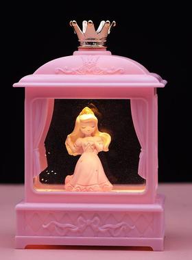 新款直销芭蕾舞天使水晶灯音乐盒氛围女孩星星灯装饰学生创意生日