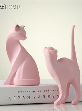 妖娆猫北欧风格家居装饰品酒柜客厅电视柜摆件创意房间桌面小摆设