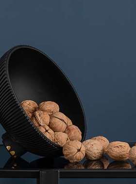 创意轻奢吞金兽玄关钥匙收纳桌面摆件家居饰品客厅茶几果盘收纳盒