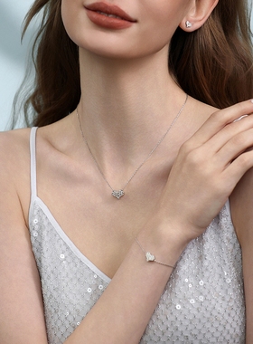 小众爱心项链极光5A级肉眼无瑕疵