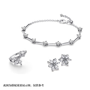 Pandora潘多拉奥莱闪耀竹节手链925银轻奢小众百搭