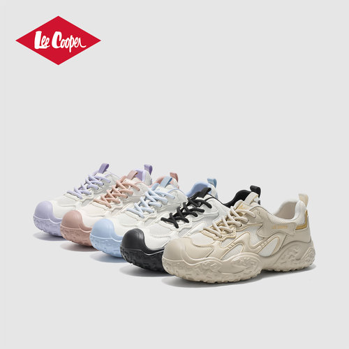 Lee Cooper2026新款老爹鞋女夏季网面透气户外徒步登山运动鞋复古 - 图3