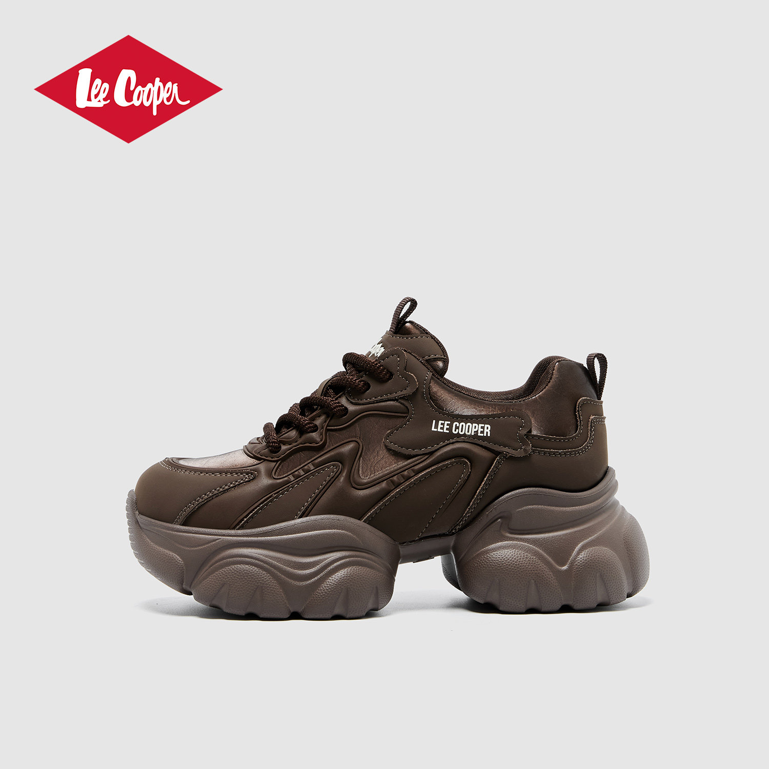 【孟子义同款系列】Lee Cooper厚底老爹鞋女增高加绒新款运动休闲,淘宝优惠券,粉丝福利购,淘宝优惠卷