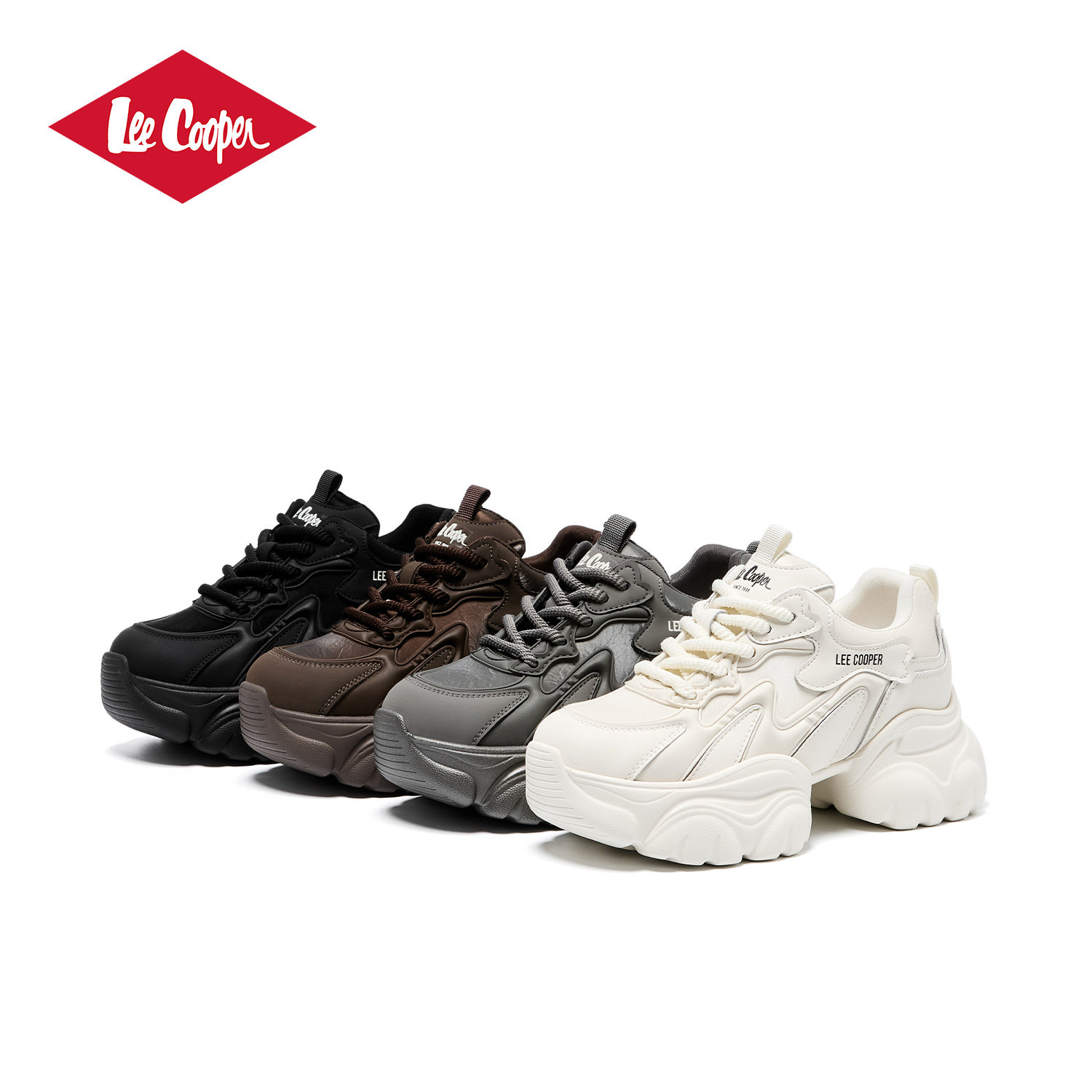 【孟子义同款系列】Lee Cooper厚底老爹鞋女增高加绒新款运动休闲,淘宝优惠券,粉丝福利购,淘宝优惠卷