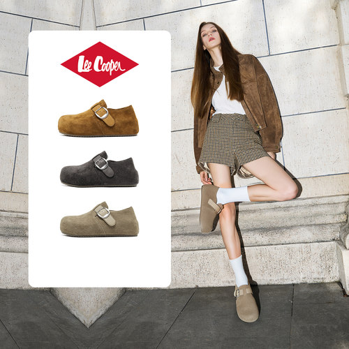 LeeCooper时尚勃肯鞋女款2025新款秋冬软底加绒保暖内增高芒果鞋 - 图2