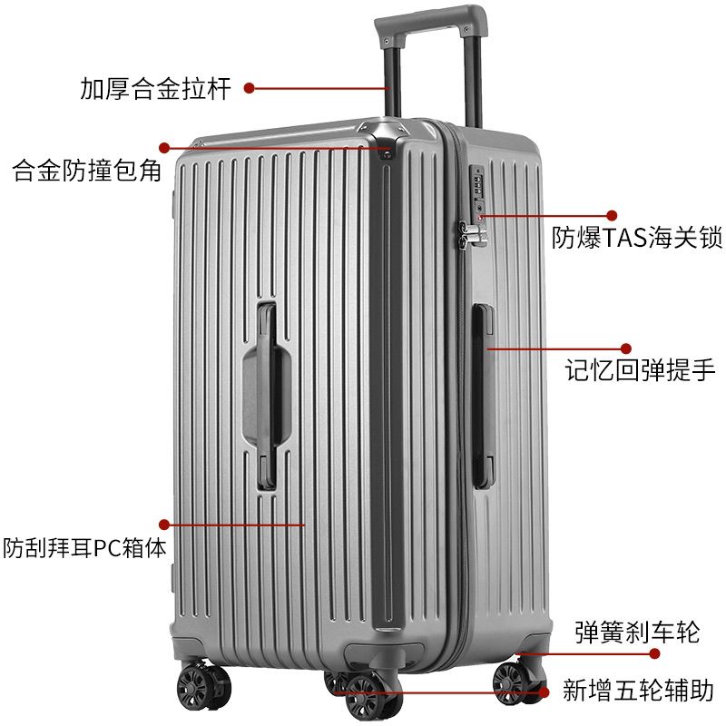 正品行李箱大容量密码箱加厚拉杆箱旅行箱万向轮静音登机超厚 - 图2