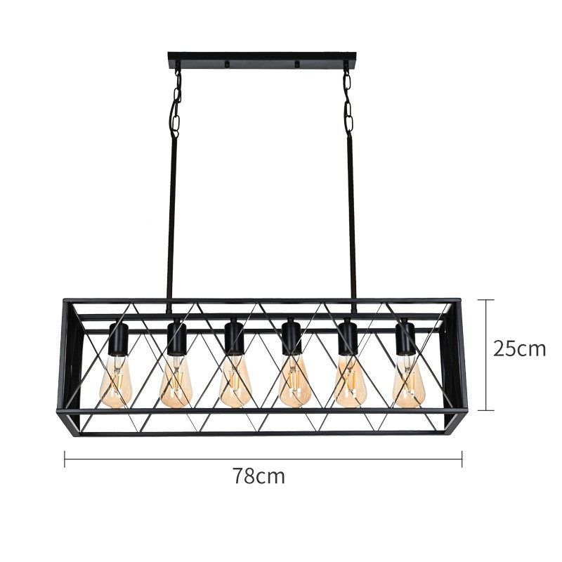 创意个性lot工业风铁黑长方形框铁艺餐厅过道色服905装店吧台f吊,淘宝优惠券,粉丝福利购,淘宝优惠卷