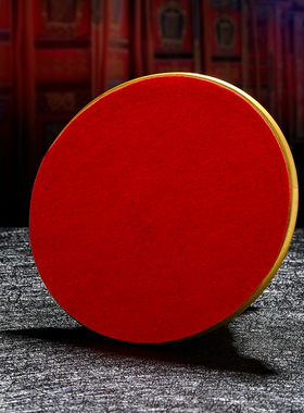 纯铜手摇摆件底座莲花底座摆件西藏皮革藏式家居手摇底座