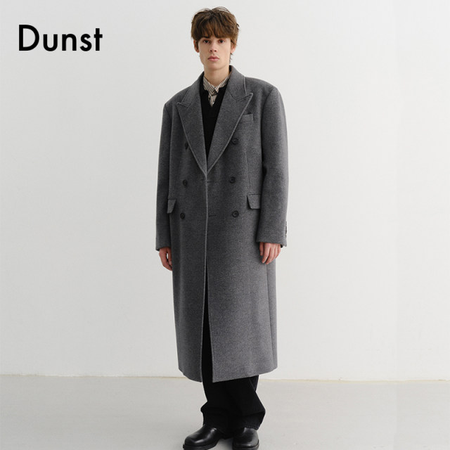 Dunst【允仔同款】2025冬季新品合身剪裁双排扣羊毛大衣UDCO5D125
