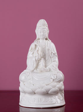 全堂佛观音佛像大全陶瓷地藏文殊普贤菩萨家用坐莲如来三宝佛摆件