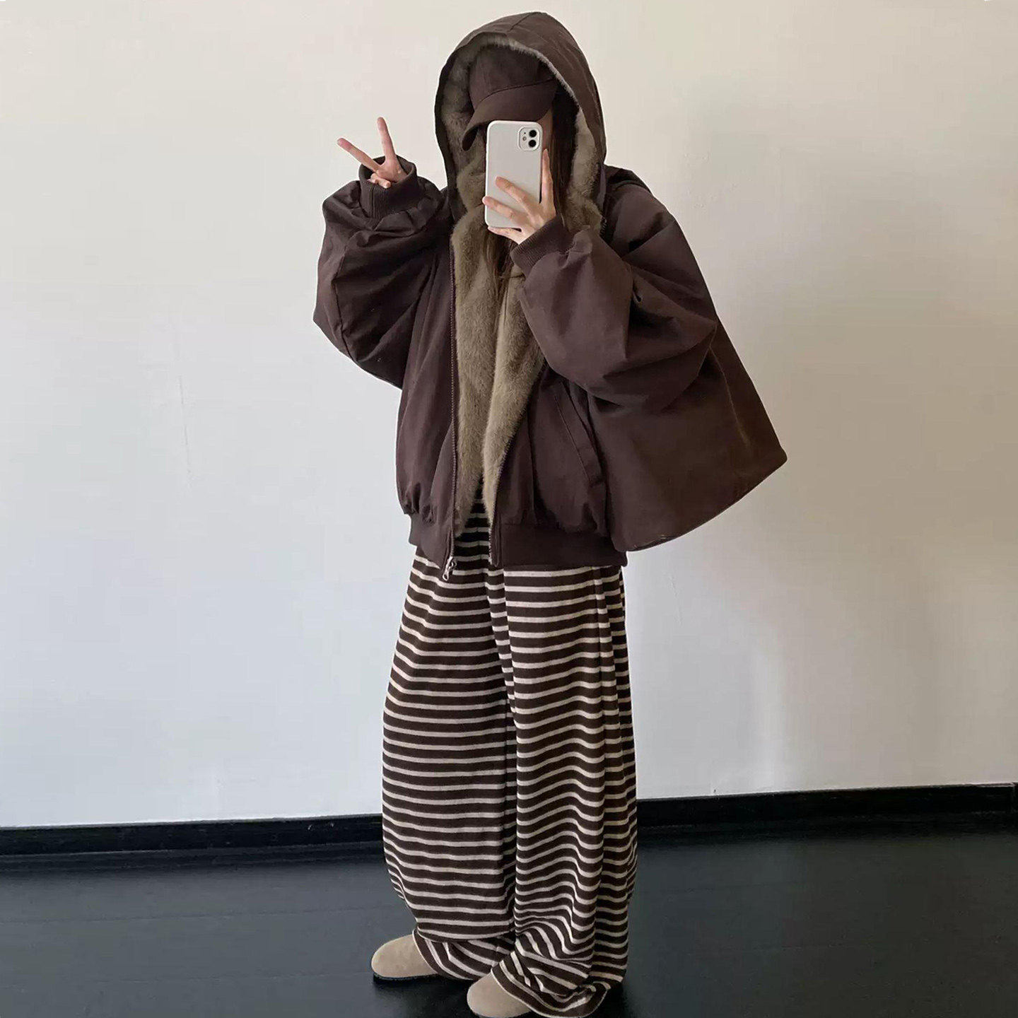 派克服超好看冬装厚外套两面穿座山雕棉服女2025新款加绒韩系棉衣,淘宝优惠券,粉丝福利购,淘宝优惠卷