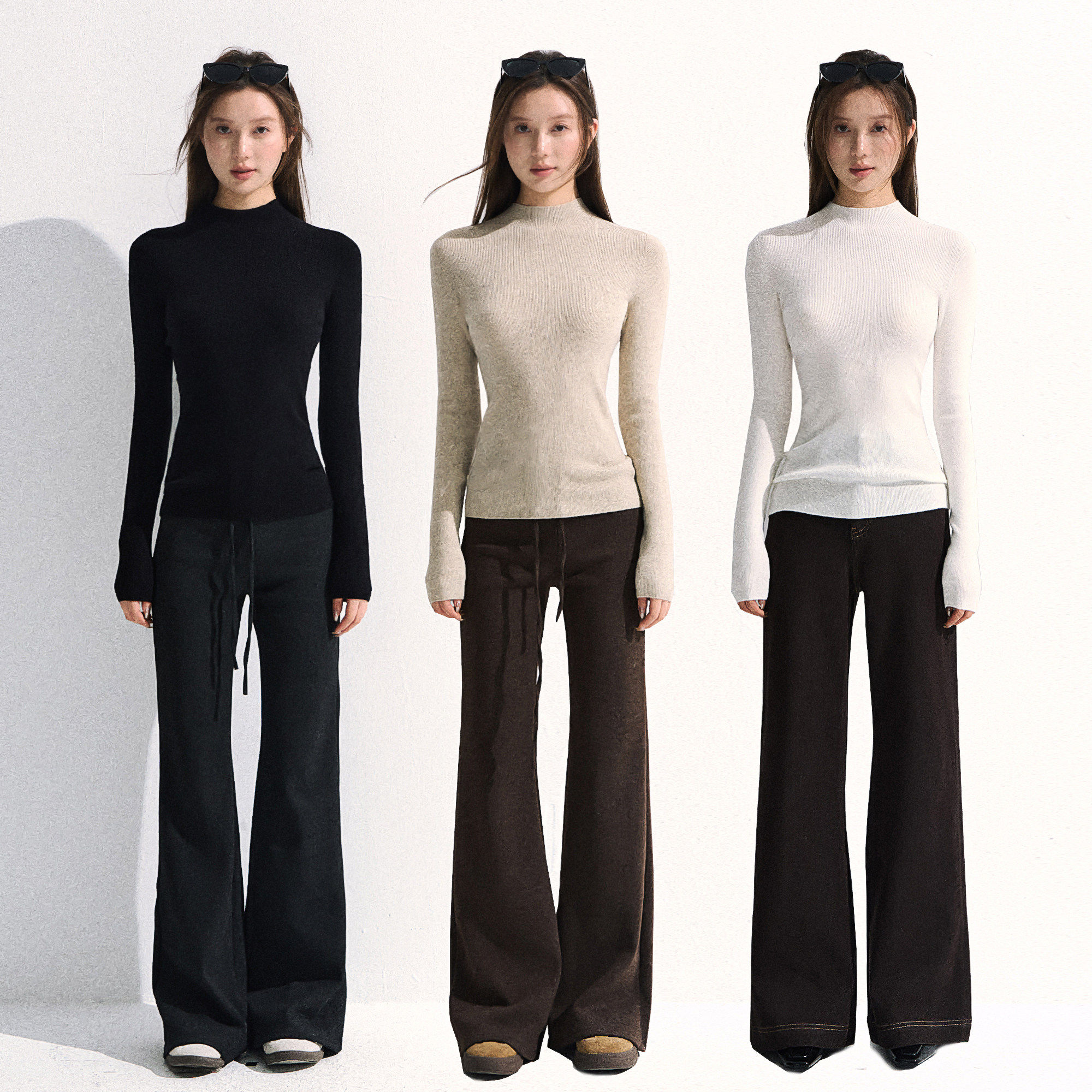 101PASSION半高领针织毛衣打底衫女秋冬内搭正肩修身显瘦长袖上衣,淘宝优惠券,粉丝福利购,淘宝优惠卷