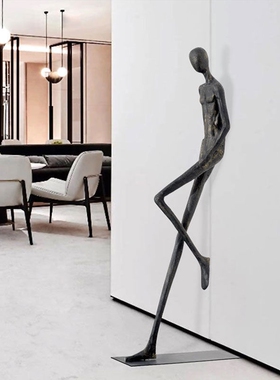 极速现代抽象人物雕塑摆件酒店玻璃纤维落地创意庭院样板间样品屋