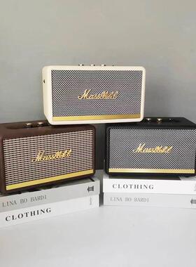 极速轻奢马歇尔音箱音响模型摆件复古留声机收音机仿真相机道具装