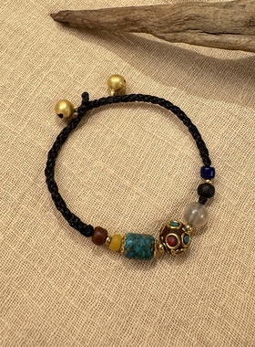 尼泊尔复古民族风编织手链