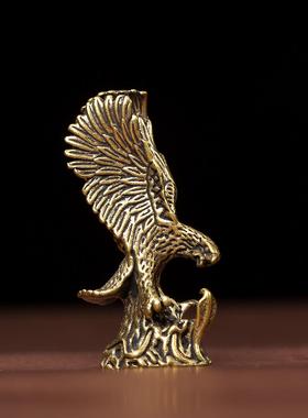 新款直销纯黄铜创意雄鹰仿真老鹰展翅摆件书房客厅卧室办公桌面立