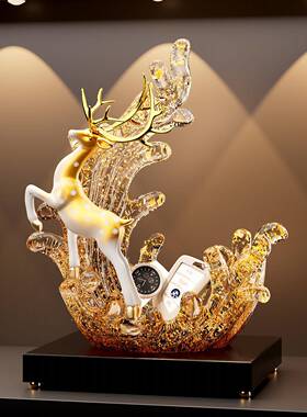 风生水起招财XSH022鹿摆件客厅档钥匙奢收纳关酒柜电视柜轻高玄装