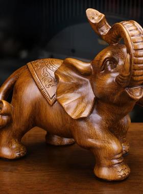 新款直销大象摆件一对招财象家居客厅装饰品办公室云南旅游景区纪