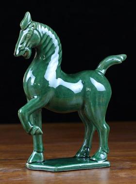 新款直销PK7J红马摆件工艺品陶瓷马家居装饰品客厅电视柜马摆设