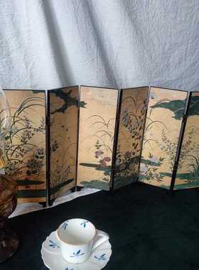 新款直销中古桌面小屏风摆件家居礼品装饰特色日式工艺品纪念品漆