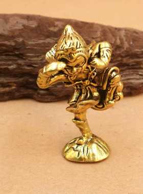 新款直销黄铜齐天大圣孙悟空桌面摆件筋头云美猴王创意茶宠摆饰黑