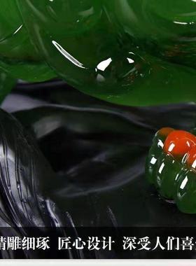 新款直销仿玉貔貅家居饰品招财貔貅树脂工艺品摆件客厅店铺摆件开