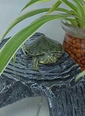 新款直销动物宠物用品乌龟晒台爬台造景龟台陆台龟岛爬虫躲藏穴三