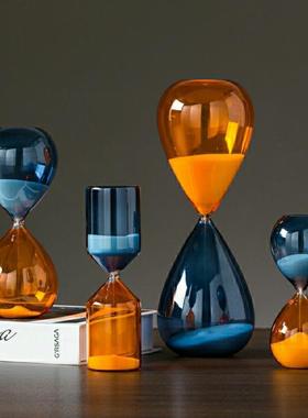 新款直销北欧简约卧室书房办公室酒店家居客厅装饰品彩色玻璃沙漏