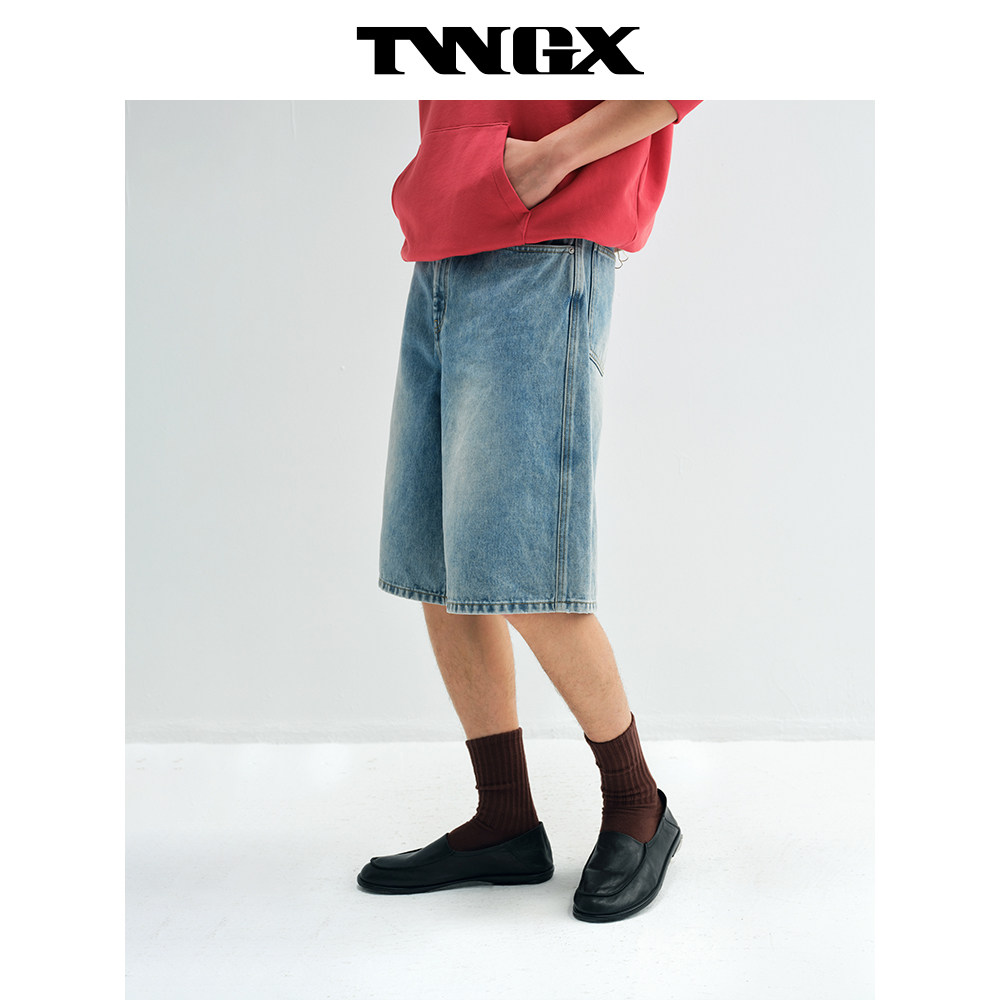 Teenie Weenie小熊男装宽松简约时尚休闲牛仔短裤,淘宝优惠券,粉丝福利购,淘宝优惠卷