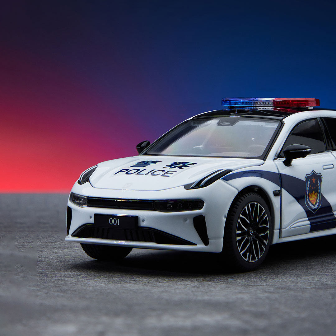 极氪极物ZEEKR 001汽车模型(1:32)警车版全仿真车模 摆件