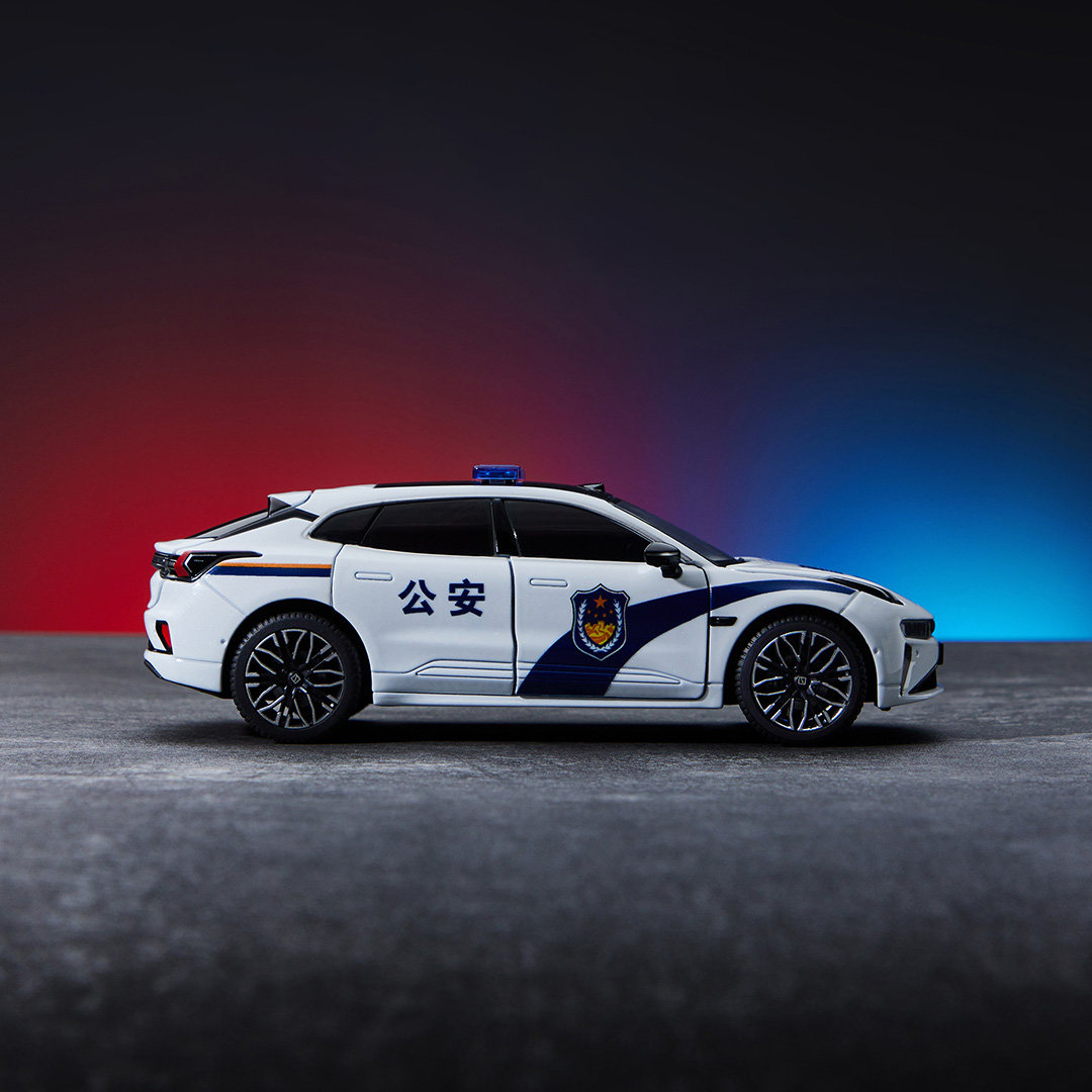极氪极物ZEEKR 001汽车模型(1:32)警车版全仿真车模 摆件