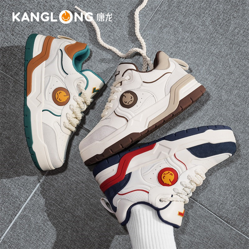 康龙鞋子男鞋2025年新款百搭潮牌高级感厚底休闲鞋小白鞋运动板鞋