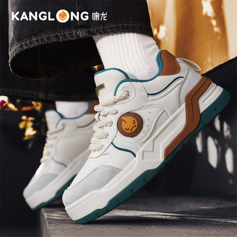 康龙鞋子男鞋2025年新款百搭潮牌高级感厚底休闲鞋小白鞋运动板鞋