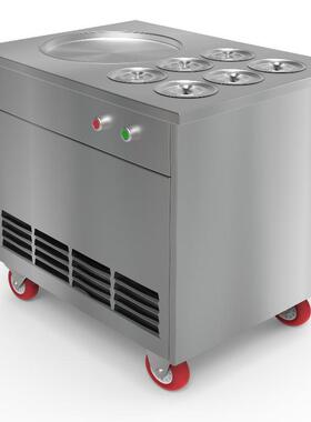 卓富单圆平带六桶炒冰机炒酸奶机炒水果冰机炒冰淇淋卷机炒冰沙机