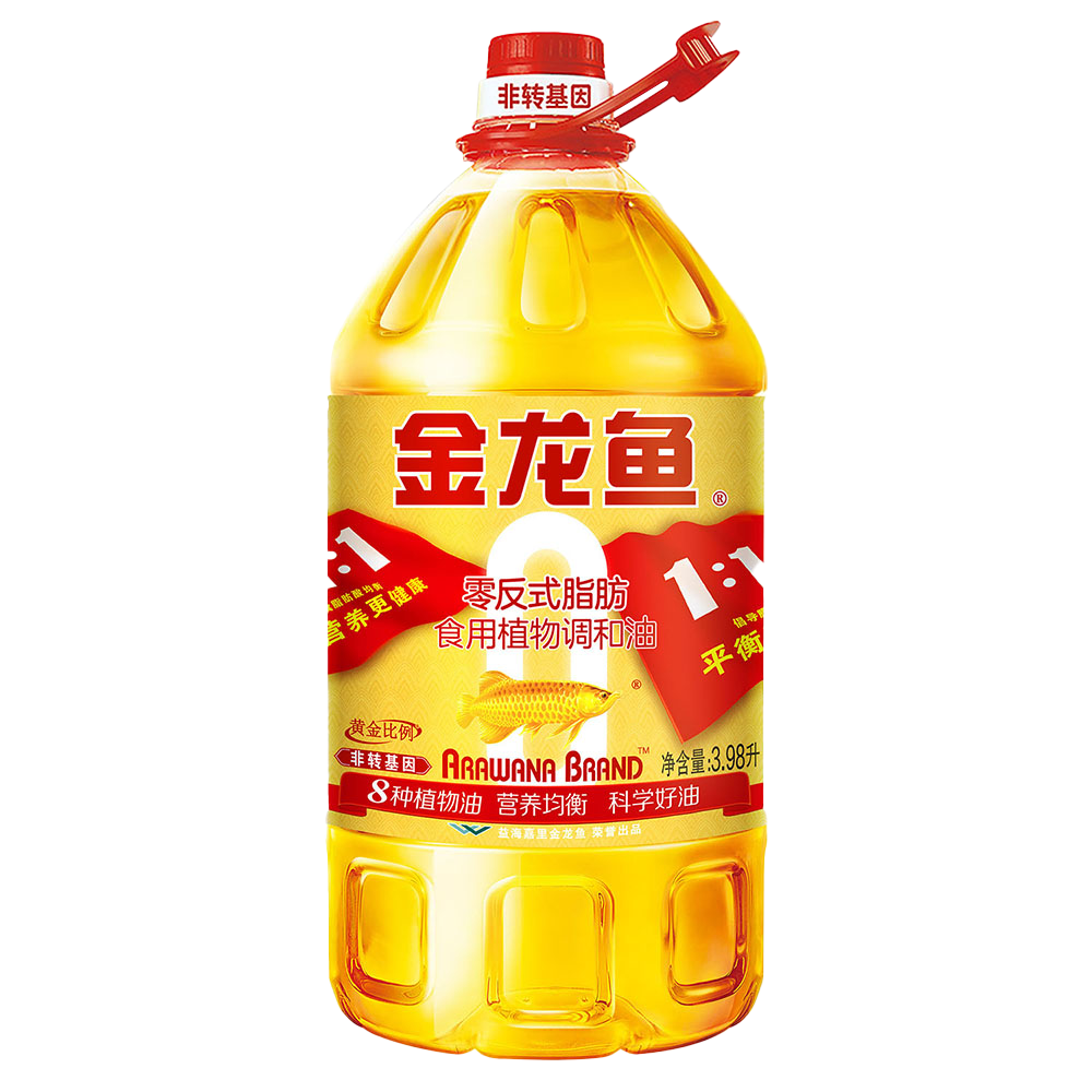 金龙鱼黄金比例食用油调和油3.98L零反式脂肪非转基因食用调和油,淘宝优惠券,粉丝福利购,淘宝优惠卷