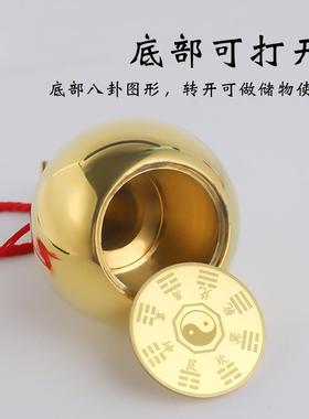 铜葫芦纯铜摆件开口黄铜工艺品客厅挂件吊坠小号车载汽车挂饰品