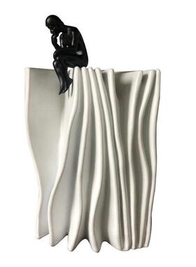 新款直销树脂人物摆件工艺品家居 坐书小孩现代创意个性桌面 欧式