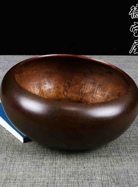 纯铜茶洗大号笔洗家用水洗水盂特大装洗茶杯盆的器皿功夫茶具配件